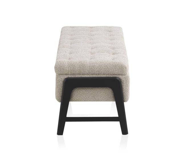 Banco tapizado Beige