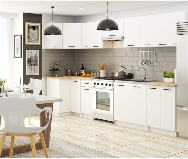 Armario de Cocina Independiente OLIWIA AKORD con 2 estantes 80 Blanco