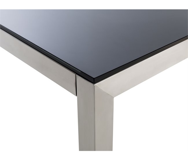 Beliani Mesa de jardín GROSSETO 90x180 Negro