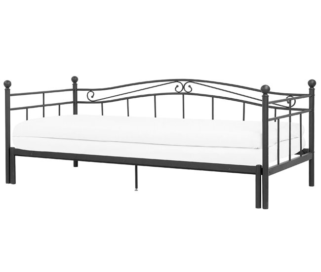 Beliani Cama nido Acero TULLE 92x209 Blanco