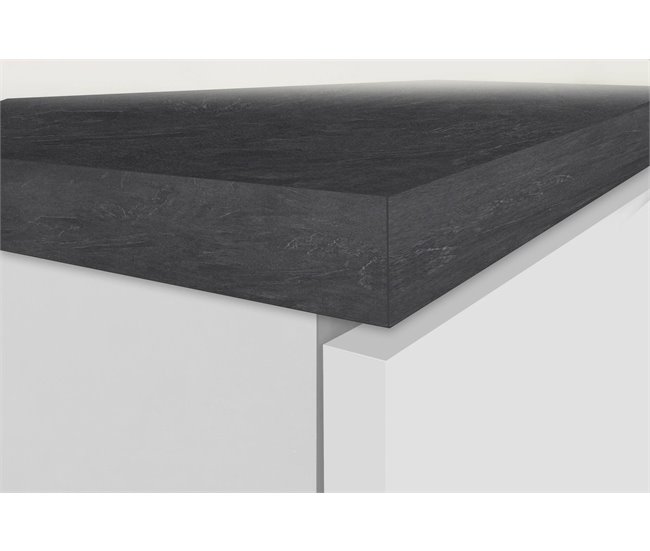 Cozinha com despensa com efeito madeira 60 Blanco