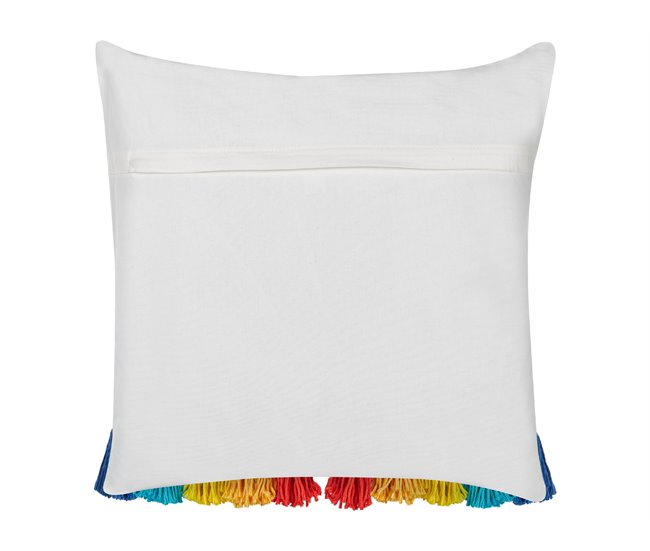 Beliani Cojín decorativo DORSTENIA Blanco/ Beige