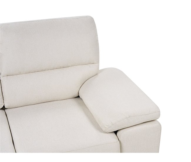 Beliani Sofá de 2 plazas Poliéster VOGAR Beige