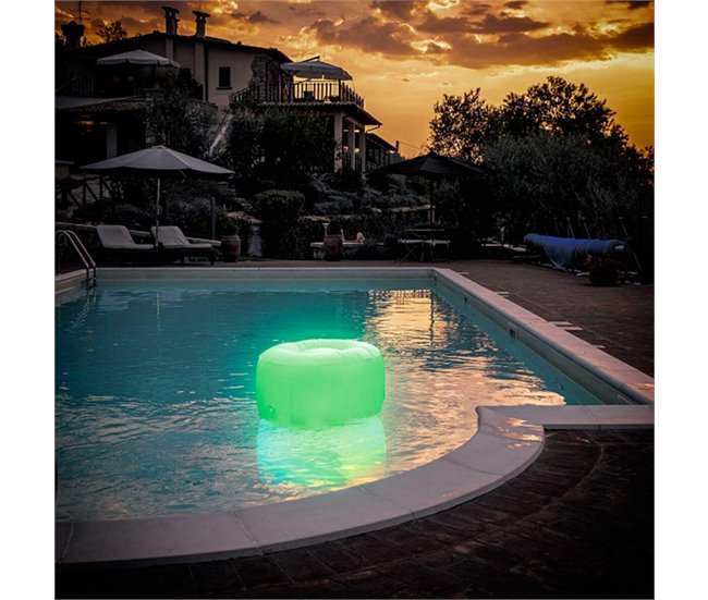 Asiento Hinchable con LED Multicolor y Mando a Distancia Transparente