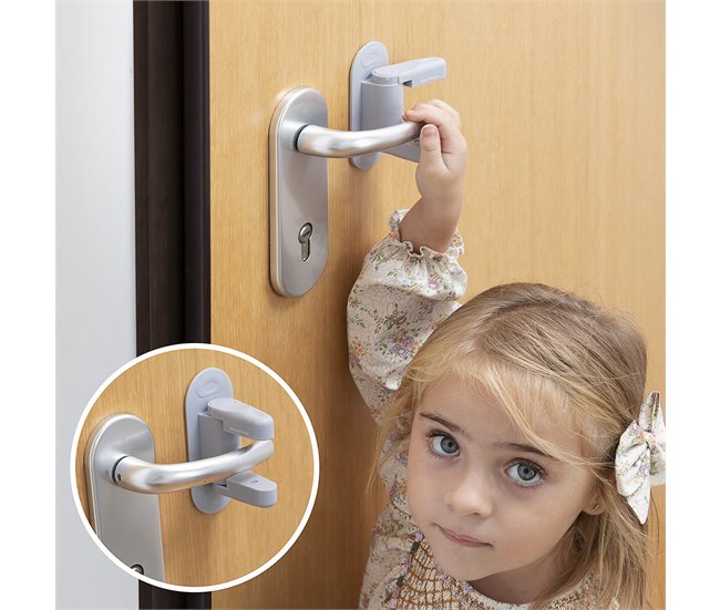 Bloqueo de Seguridad para Puertas Gris