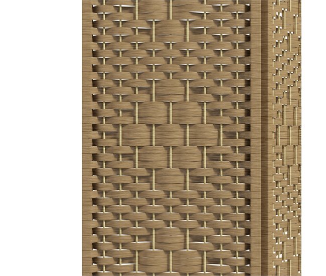 Biombo Bambú, Papel HOMCOM, hogar - decoración Marron