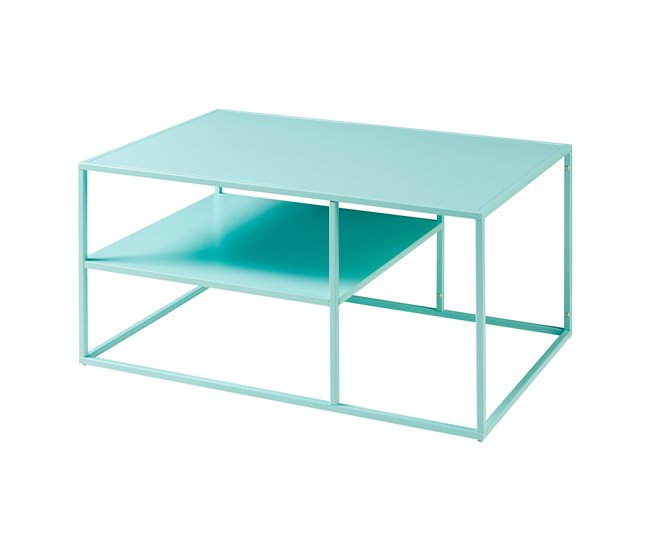 Mesa de centro Solund rectangular acero 60x90 Azul Claro