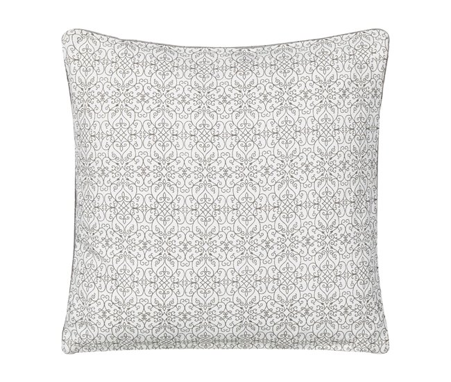 Beliani Cojín decorativo GLORIOSA Gris Claro