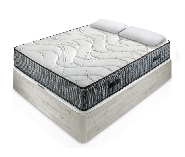 Pack colchón+canapé 150x190cm+2 almohadas XTRA POCKET Y9 SOMNALIS Madera