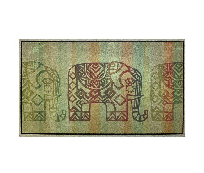 Acomoda Textil – Felpudo de Entrada, Alfombra Rectangular de Goma Verde