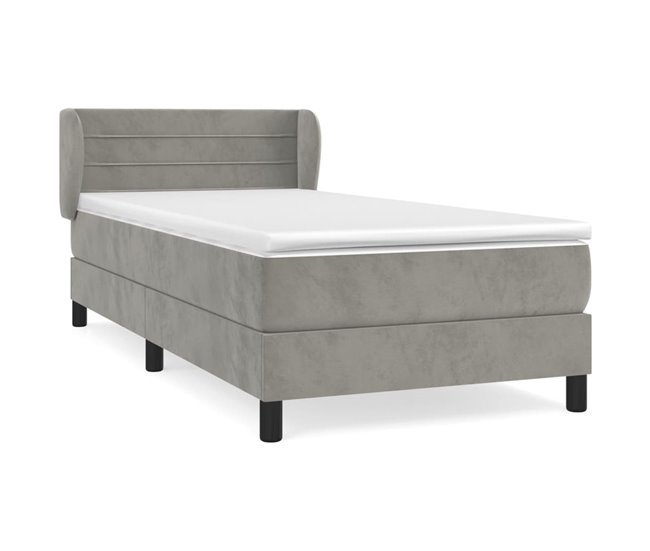 Cama box spring 100x200 Gris