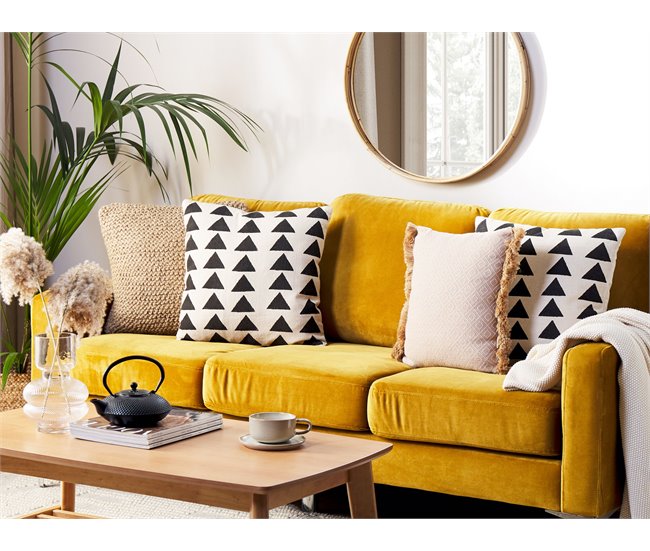 Beliani Cojín decorativo CERCIS Beige