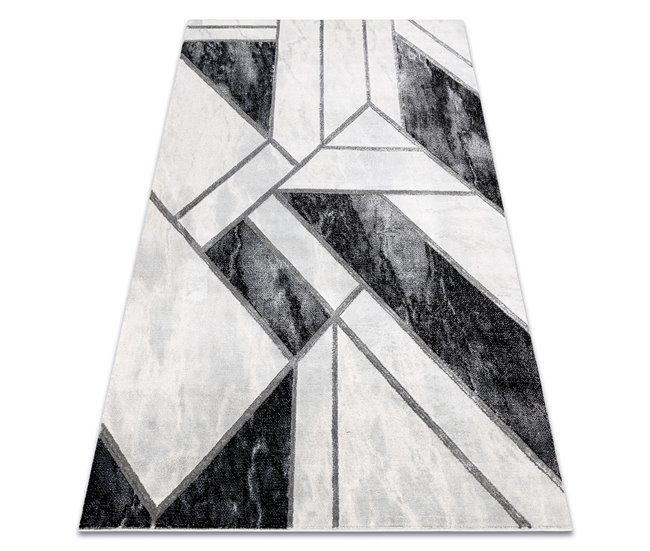 Alfombra EMERALD exclusivo 81953 glamour 180x270 Blanco/ Negro