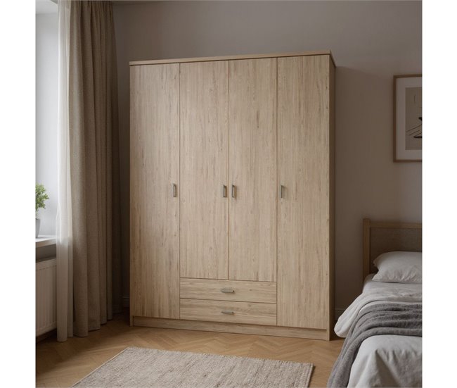 Armario Roma  puertas +  cajones sahara 198 Natural