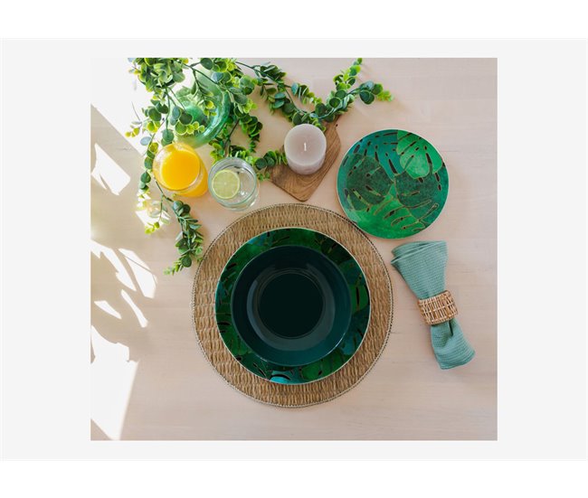Vajilla AMAZONAS 18 piezas marca KACTUS HOME Verde