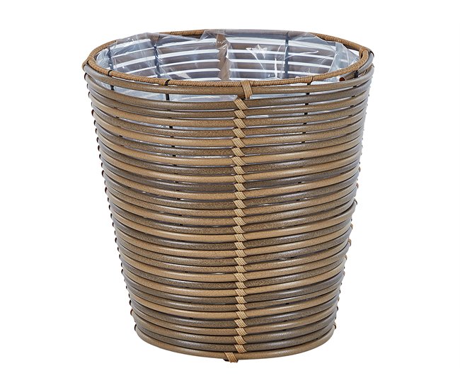 Beliani Conjunto de 2 macetas SARTI Marron