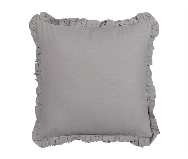 Beliani Cojín decorativo GLABRA Gris