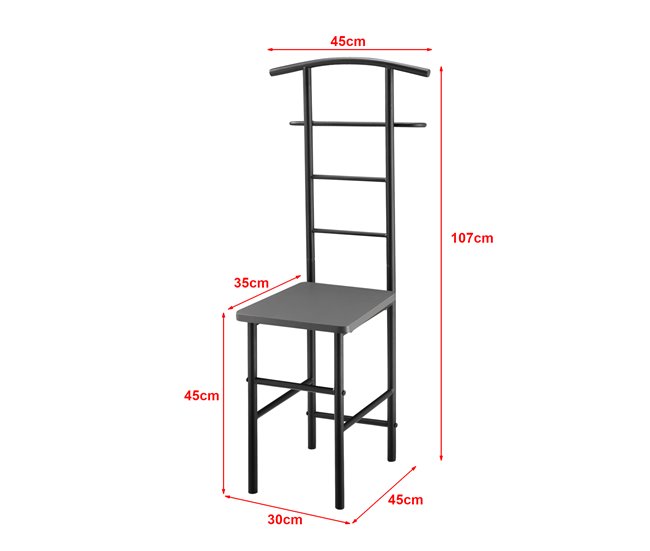 Galán de Noche Anaheim - Silla Colgador MDF/Metal 
