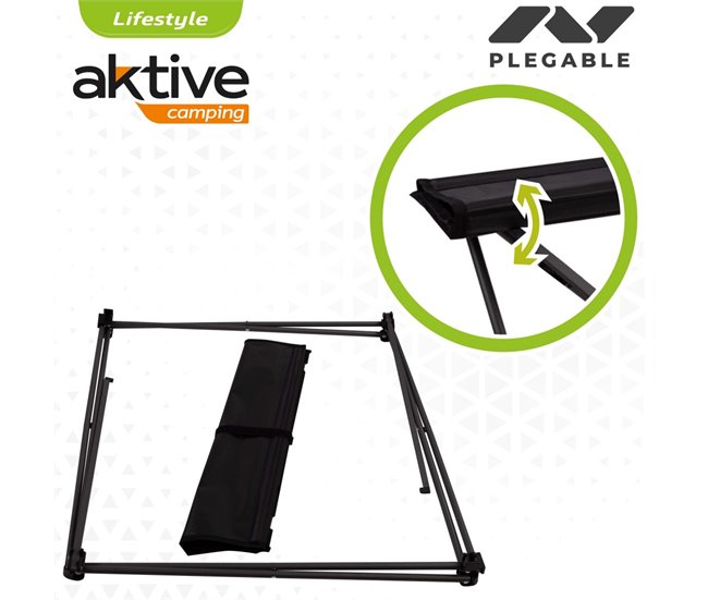 Mesa plegable textil para camping Aktive Negro