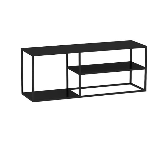 Mesa de centro Solund con 2 estantes acero [en.casa] 50x120 Blanco