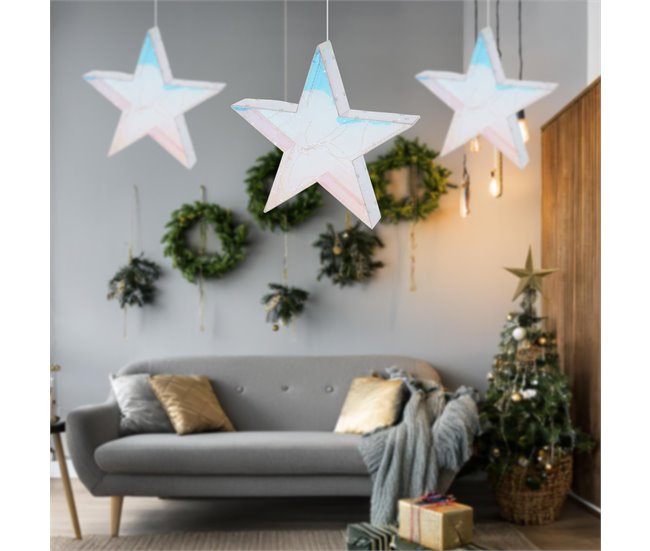 Estrella Luminosa con 40 Luces LED Frios Multicolor