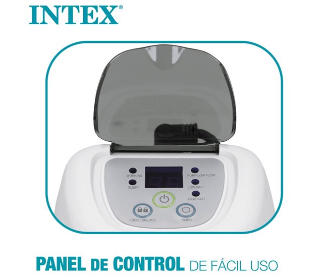 Clorador salino piscina Krystal Clear QS200 INTEX Blanco