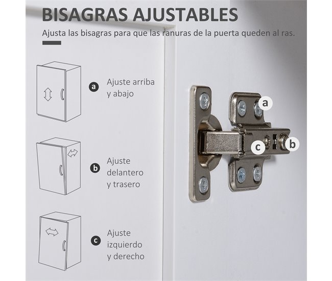 Alacena de Cocina MDF HOMCOM, hogar - cocina 72 Blanco