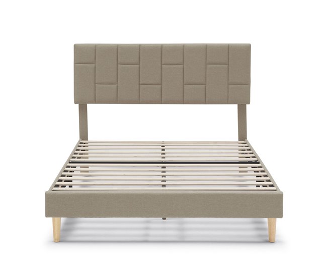 Estructura de Cama tapizada Sorni 135x190 Beige