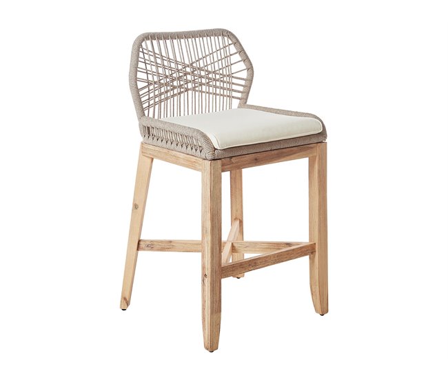 Beliani Conjunto bistro TALAMONE Gris/ Madera