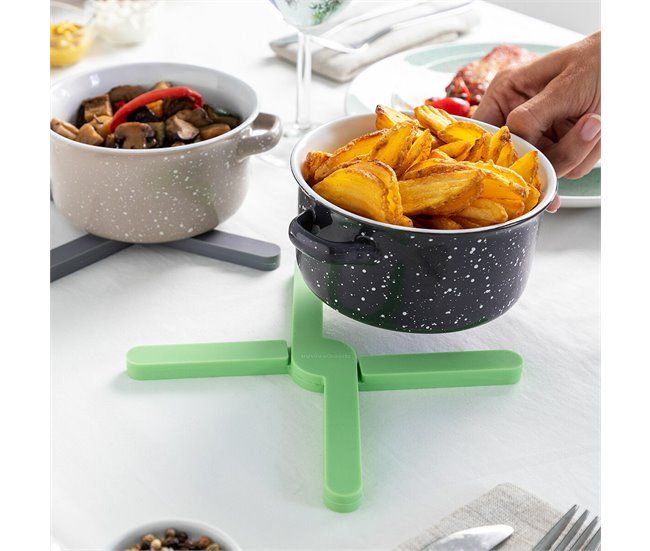 Salvamanteles Individual Plegable de Silicona Gris