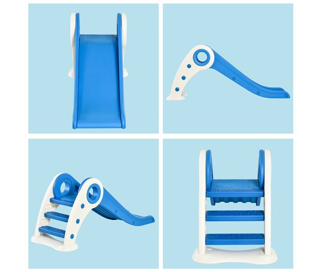 Tobogán Plegable Infantil HDPE HOMCOM Azul