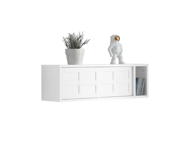 Perchero de pared con 2 puertas y 1 compartimento FHK18-W SoBuy Blanco