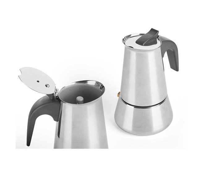 Cafetera Italiana Plateado