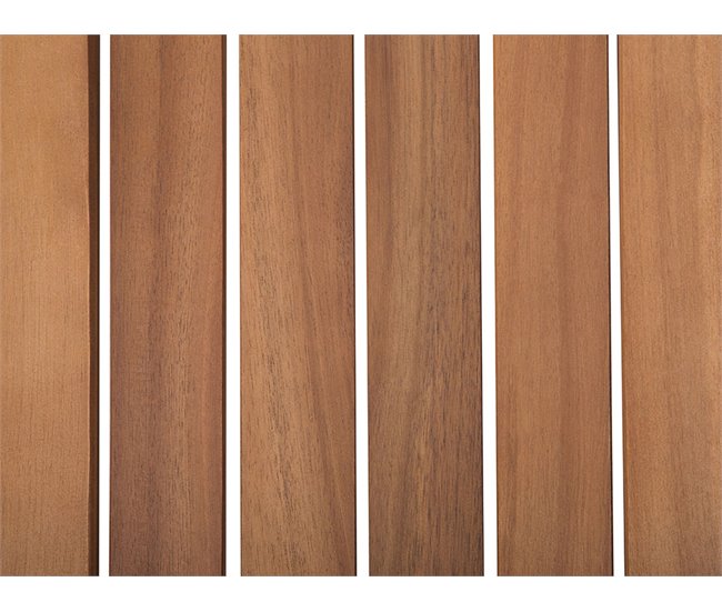 Beliani Conjunto de jardín Madera de acacia BERMUDA Blanco/ Beige
