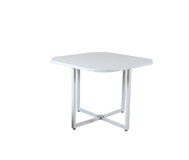 Conjunto de salón 1 mesa y 4 sillas LILIAN Blanco