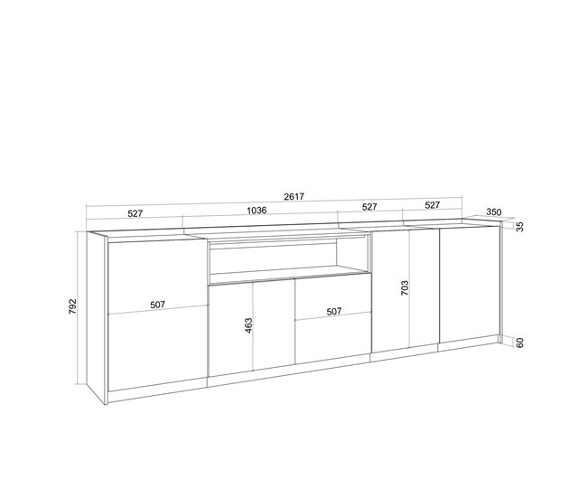 Aparador SOKKEL 260 Marron