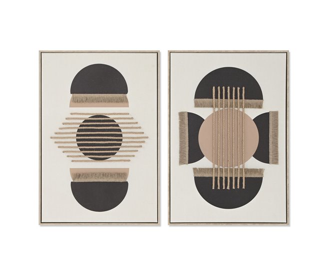 Conforama Cuadro 3D Home ESPRIT Boho 63 x 4 3 x 93 cm (2 Unidades)