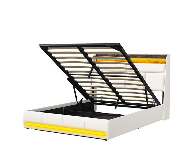 Estructura de cama 165x221 Blanco