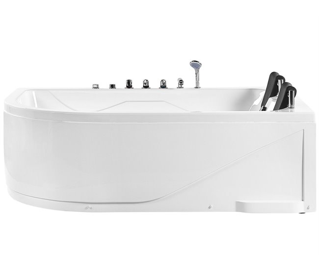 Beliani Bañera esquinera CALAMA 120x180 Blanco