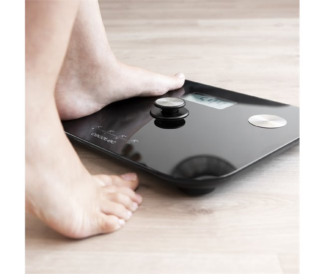Báscula de baño Surface Precision EcoPower 10100 Full Healthy Black Cecotec Negro