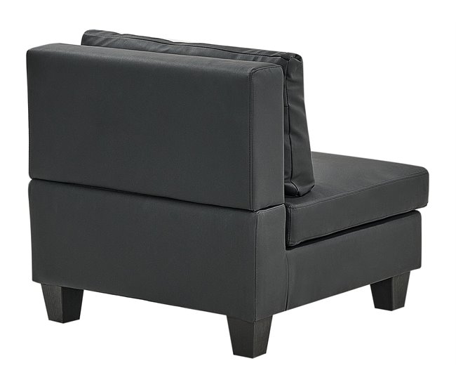 Beliani Sofá modular Piel sintética UNSTAD Negro