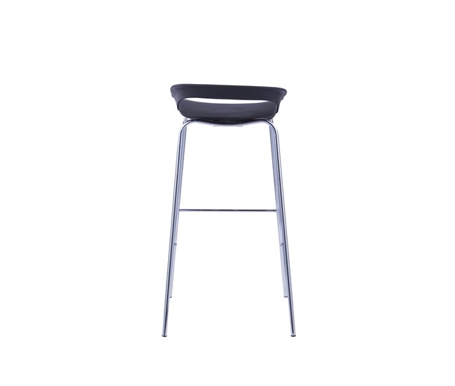 Taburete alto STAR fijo 86,5 cm de alto Negro