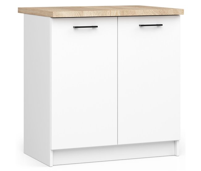 Armario de Cocina Independiente OLIWIA AKORD con 2 estantes 80 Blanco