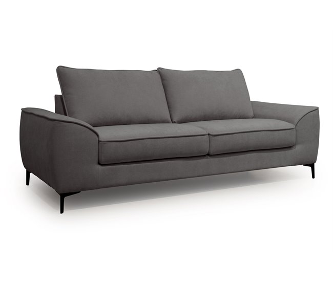 Sofá 3 plazas fijo BOSCO Gris Oscuro