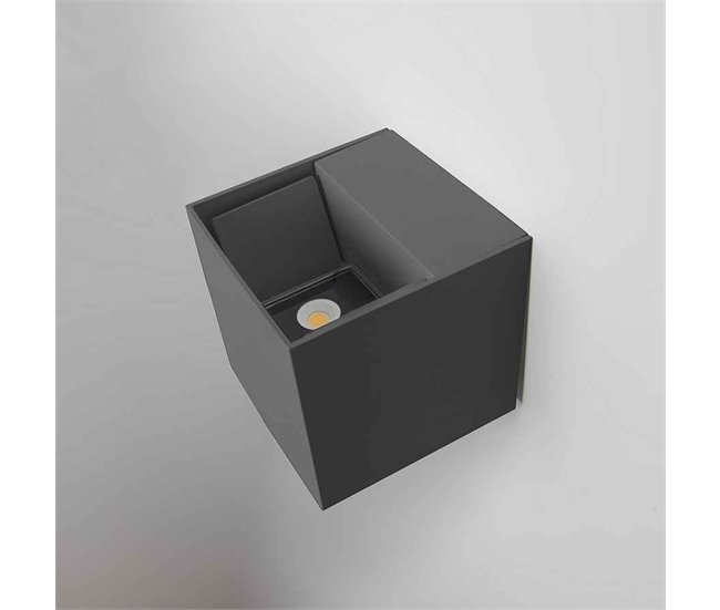 Aplique De Exterior Aluminio Serie Rex Gris