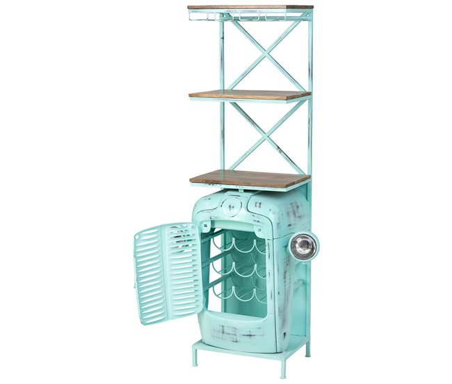 Estanteria botellero Azul