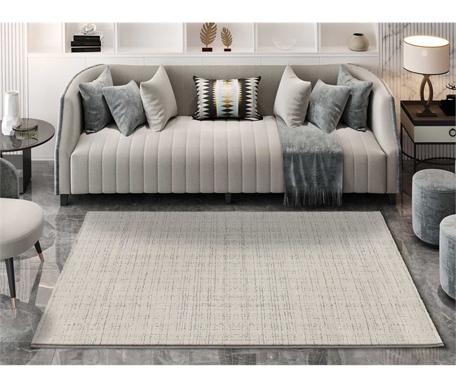 Alfombra geométrica con relieve HL-NATURAL - ATTICGO 200x300 Crema