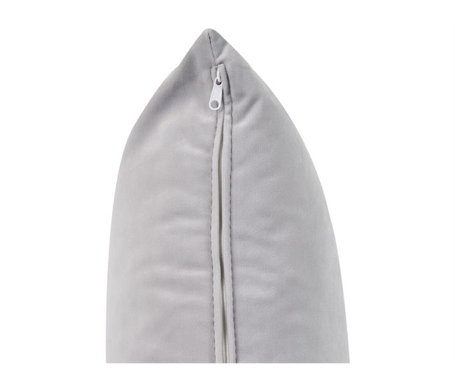 Beliani Chaise longue Terciopelo MERI Gris Claro
