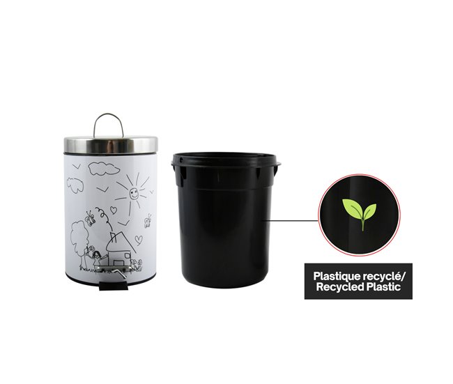 Cubo De Basura 3L Blanco