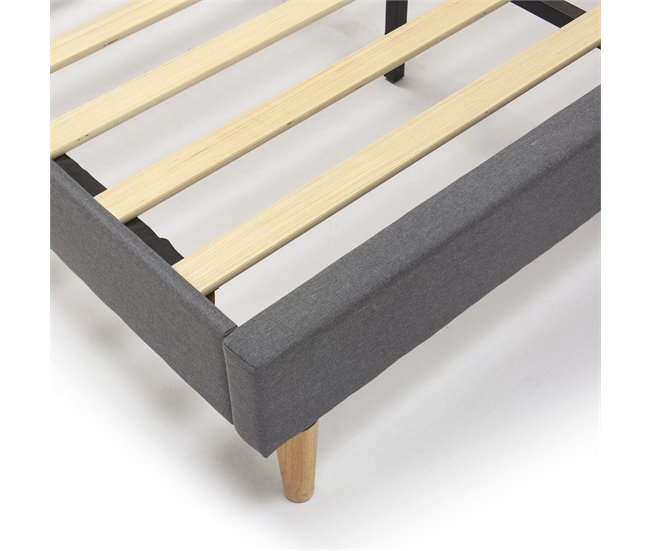 Estructura de Cama tapizada Aroma 150x190 Gris Oscuro